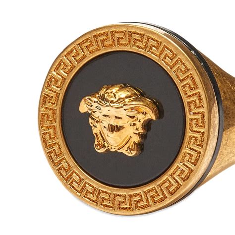 versace medusa signet ring|versace medusa head ring.